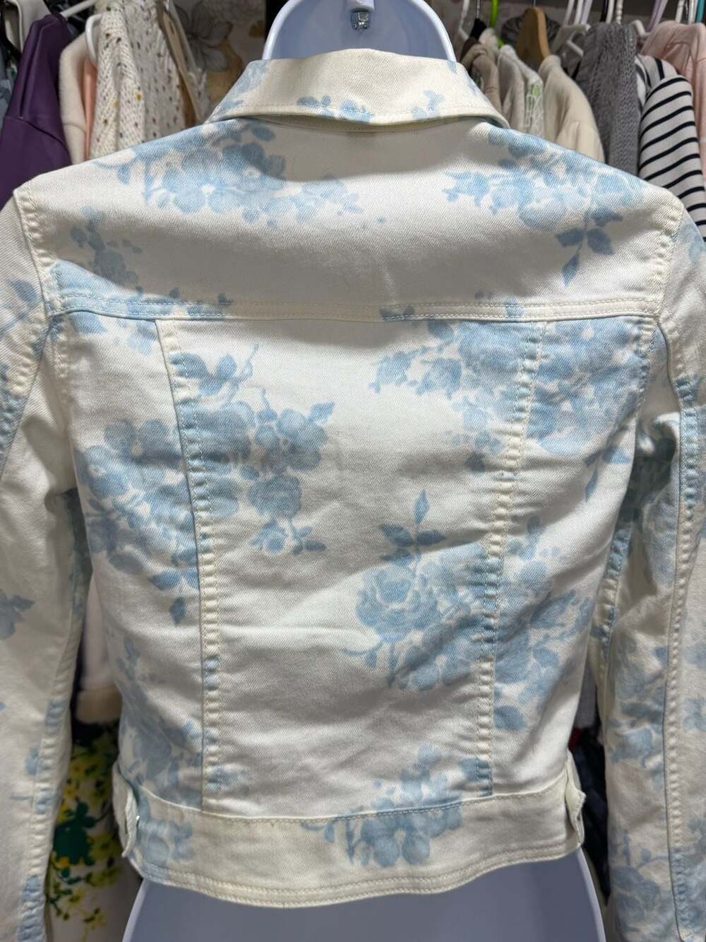 American Eagle Floral Denim Jacket Size Small - Picture 9 of 12